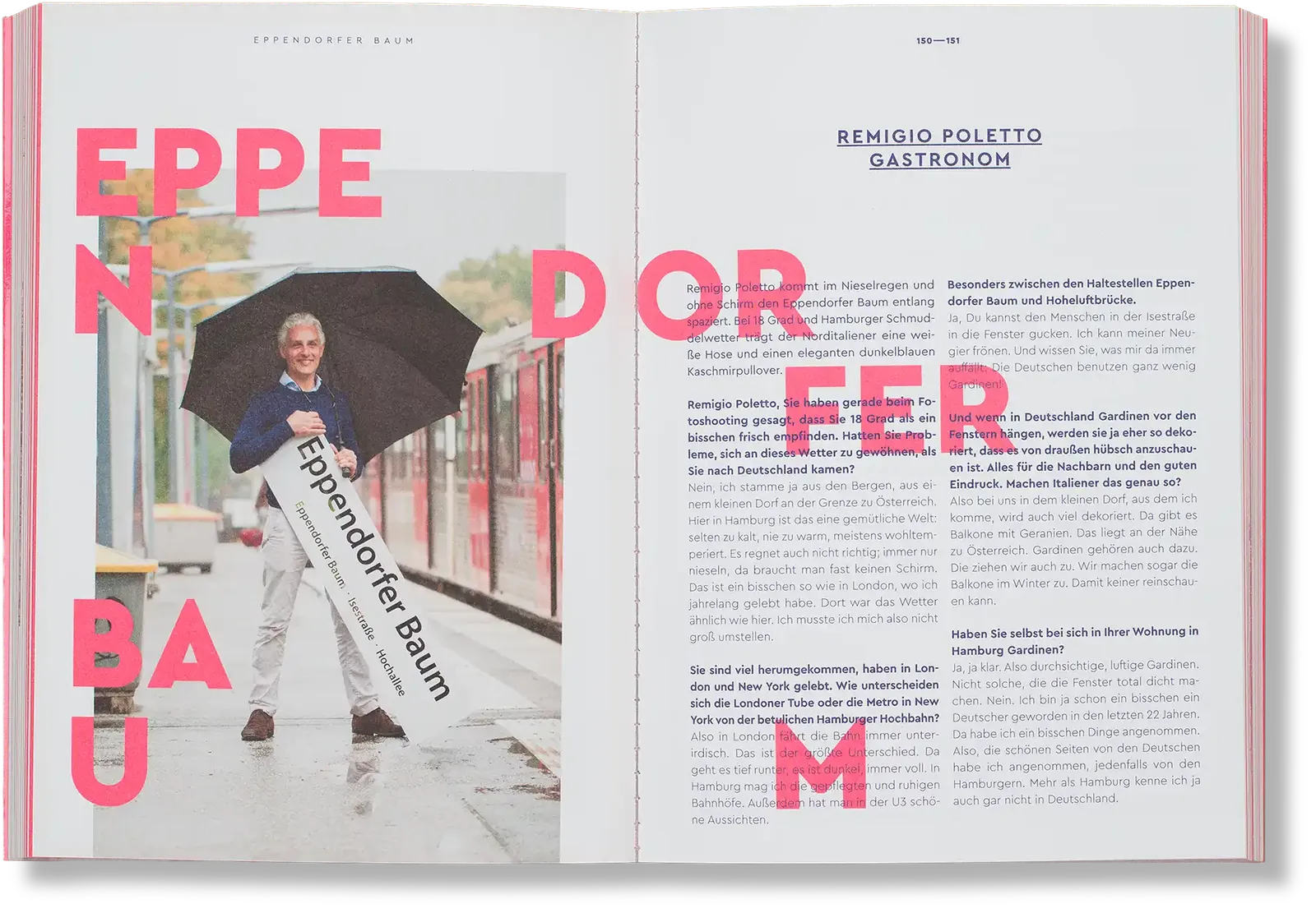 Doppelseite aus 42 Minuten Hamburg mit Remigio Poletto