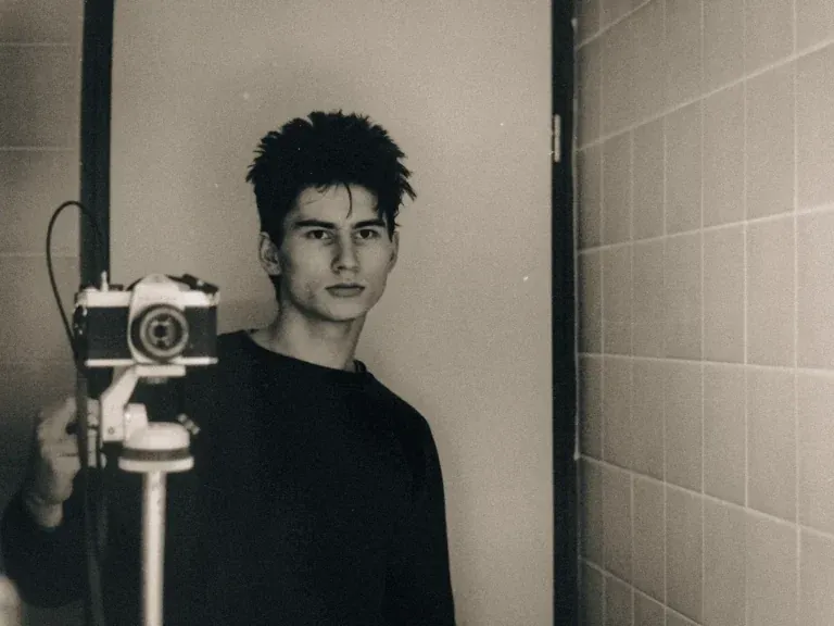 Frank Erpinar macht ein Selfie in den 80er-Jahren