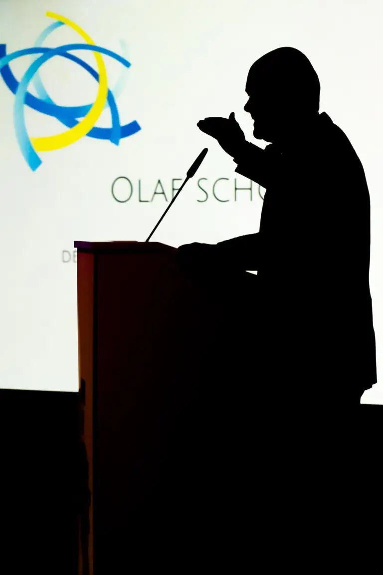 Olaf Scholz bei einer Rede