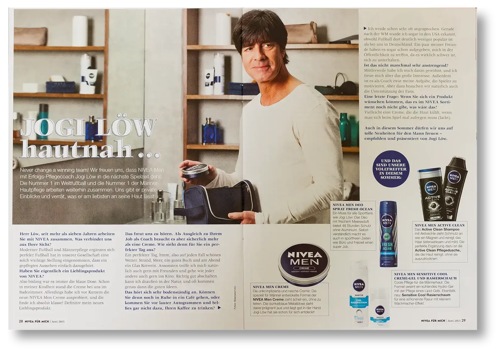 Doppelseite NIVEA-Magazin »FÜR MICH«