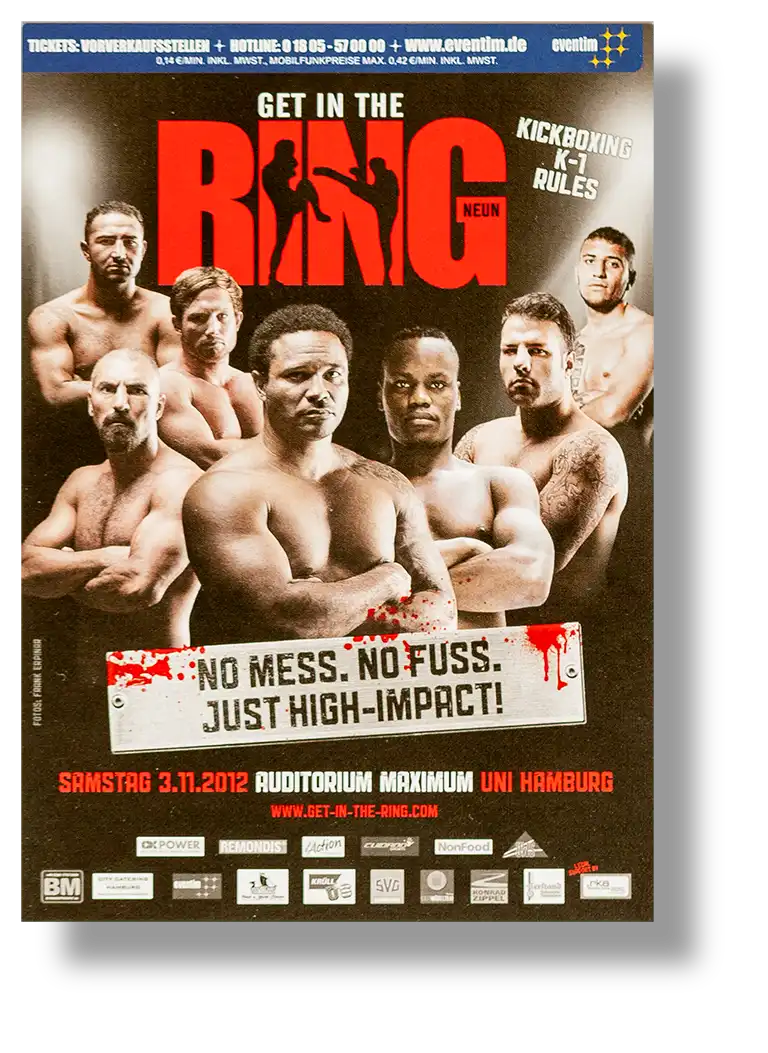 Plakat Kickboxen-Event »Get in the Ring«